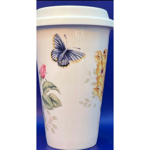 NWT Butterfly Meadow Travel Tumbler double wallby Lenox with lid dishwasher safe - Picture 5 of 12